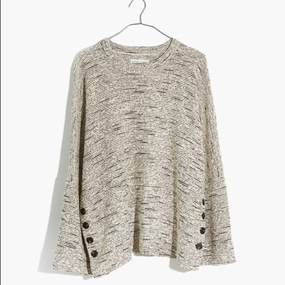 NWT Madewell texture & thread side-button top S